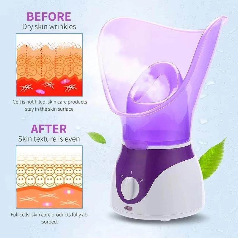 50ML Facial Steamer Nose Steamer Hot Sprayer Face Humidifier Skin Moisturizing Pores Cleansing Skin Deep Hydration Control Oil