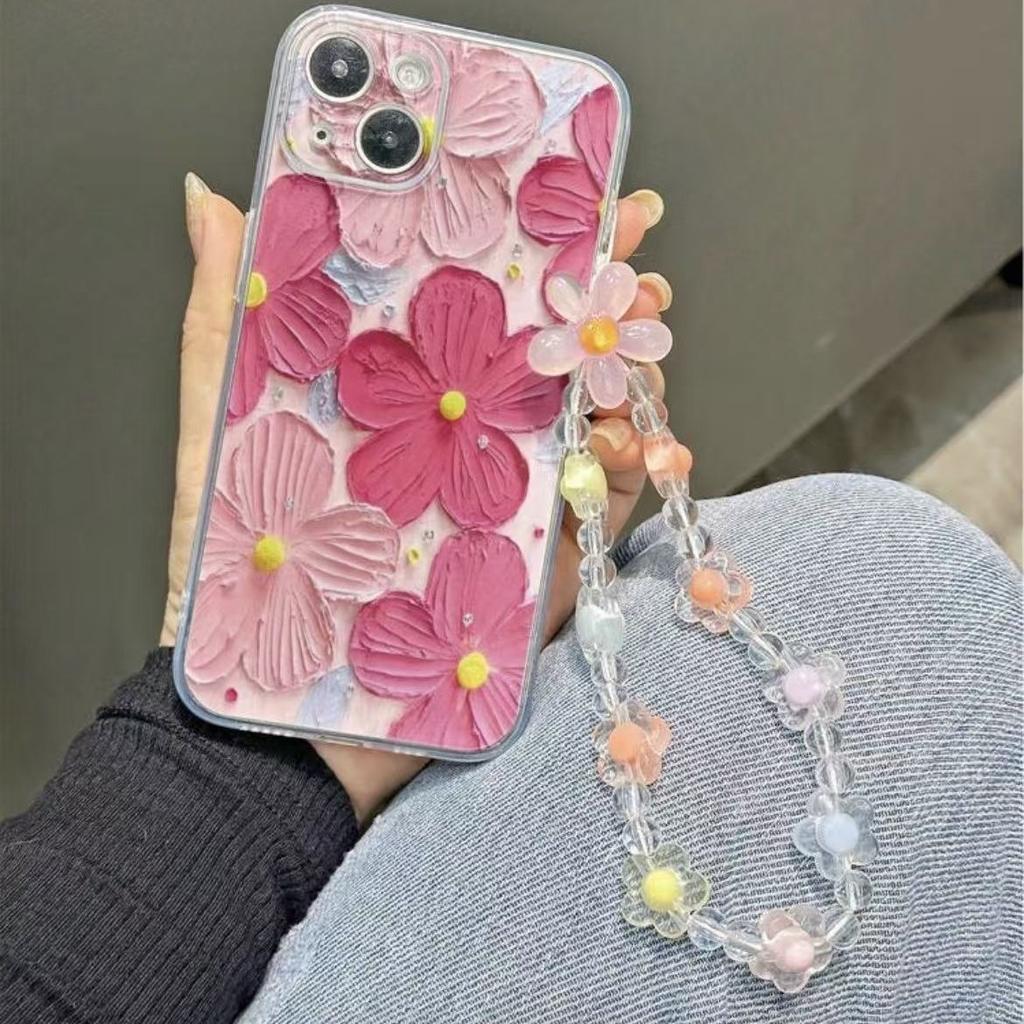 Transparent Soft Silicone Phone Case With Decorative Bracelet For Apple Iphone