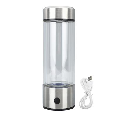 Hidrojen Zengin Su Şişesi 420ml 1100 ila 1680ppb Yüksek Borosilikat Cam Hidrojen Alkali Su