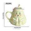 450ml Pear Shape Ceramic Mugs Cute Pear Shape Ceramic Drinkware with Handle and Lid Home Office Breakfast Milk Drink Mug