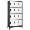 VidaXL Locker Cabinet Anthracite and White 90x45x180 Cm Steel 339816