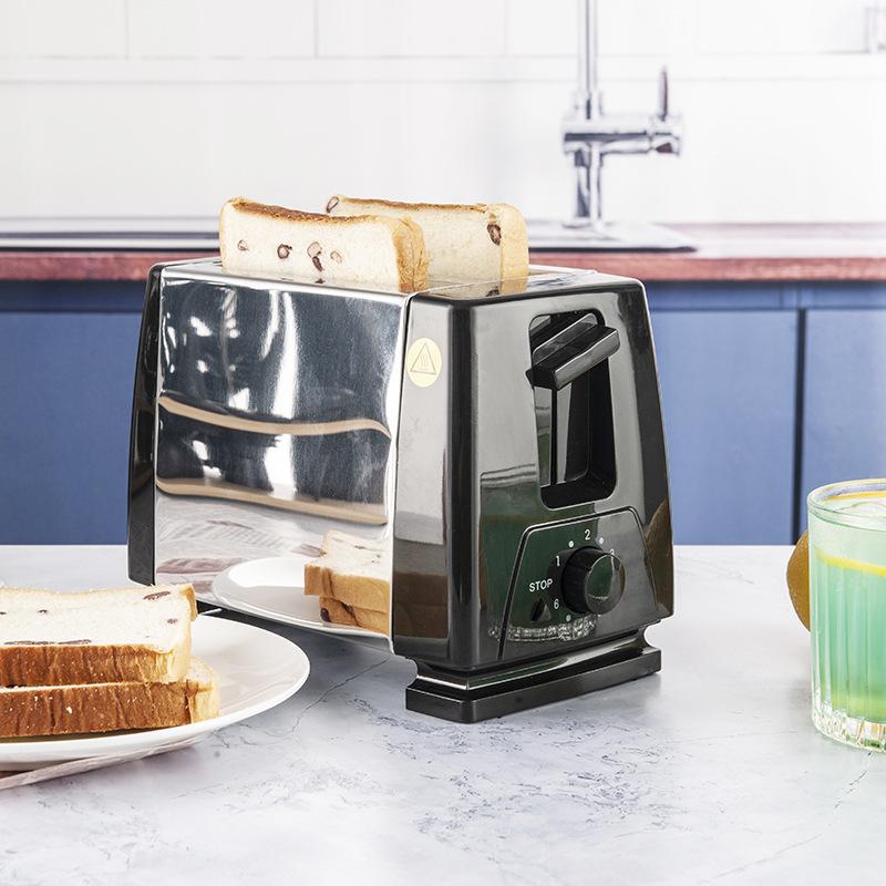 750w Electric 2-piece Household Toaster With Removable Bread Crumb Tray, 6-speed Toast Set For Baking Puff Waffles, Etc.