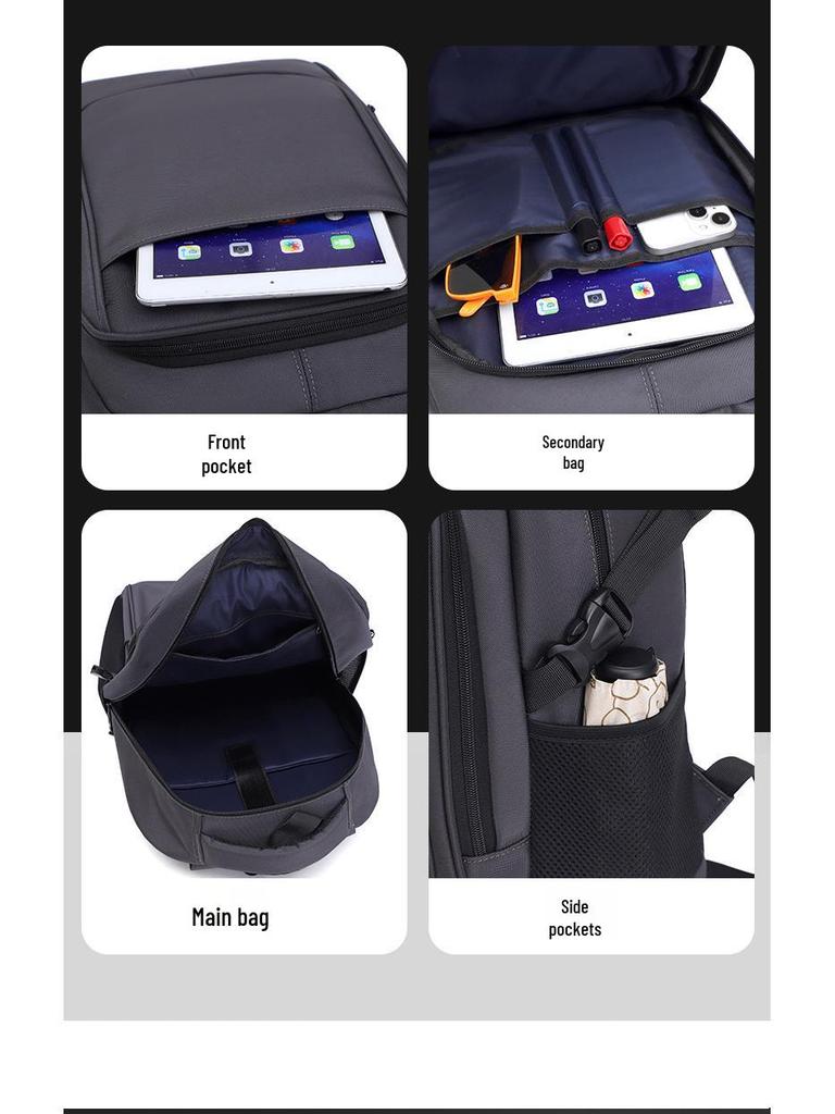 Men's Trendy Cross-Border Laptop Backpack - Large Capacity Travel, Casual, and Business School Bag
