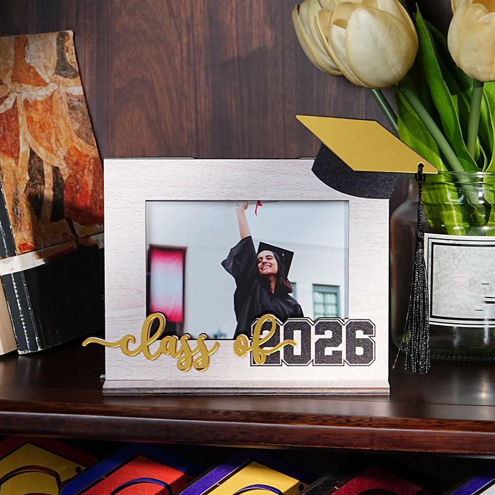2026 Graduation  Photo Frame Stand Wooden Combination Photo Stand Desktop Ornament