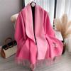 Solid Winter Scarf Women Cashmere Warm Pashmina Female Scarves Long Blanket Thick Soft Tassel Shawls Wraps Echarpe Stoles