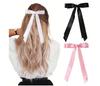 Elegant Bow Ribbon Hair Clip Fashion Simple Solid Satin Clip Hair Pin Spring Retro Headband with Clips Girls Hair Accessories