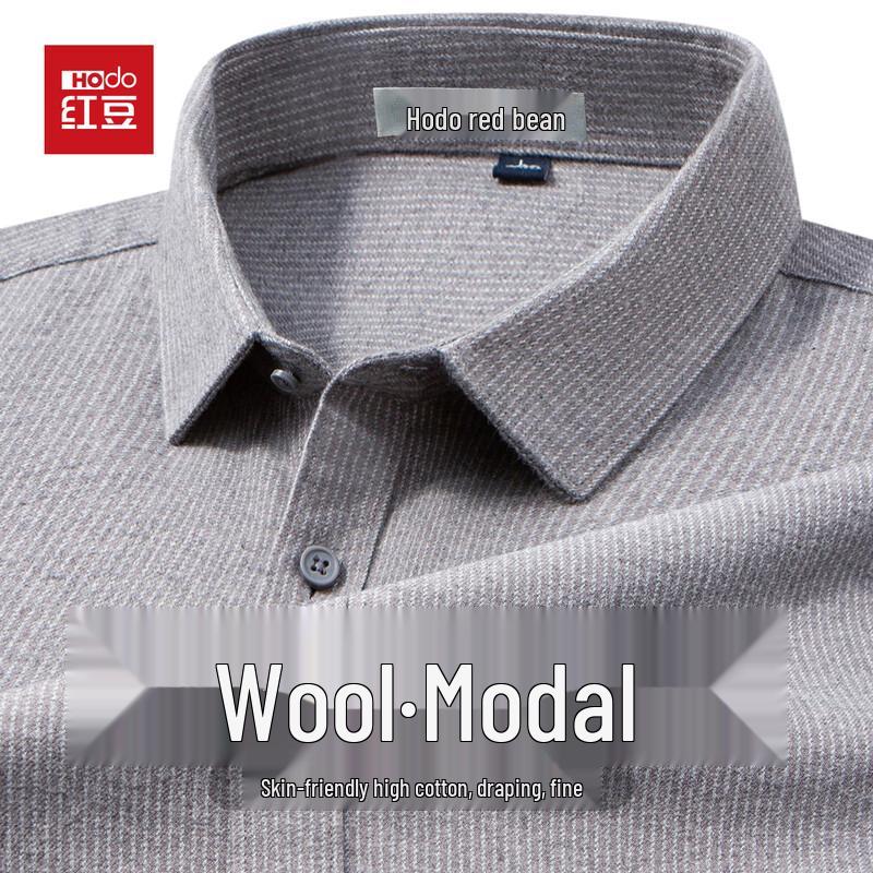 Hodo Men s Striped Wool-Modal Blend Long Sleeve Overshirt 175