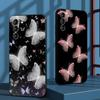 Moderne personalisierte Schmetterlingsmuster-Design-Handyhülle Für Samsung Galaxy S25 S24 S23 S22 S21 S20 Plus Ultra Note20 Weich Schwarz