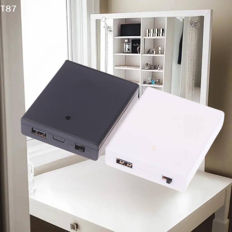 For LED Strip Light Accessories USB Power Supply Battery Box Portable Mini 4AA Battery Holder Storage Box Case