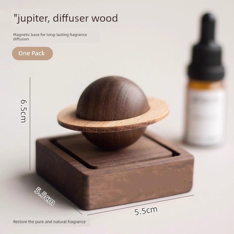Aromatic Wood Planet Diffuser, Aromatherapy Essential Oil, Home Bedroom Diffuser, Car-Mounted Portable Diffuser Stone Ornament Planet Diffuser