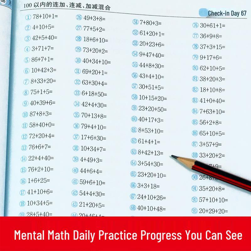 10,000 Mental Math Practice Cards: Volumes 1 & 2 for Grades 1-3 - 100 Daily Problems