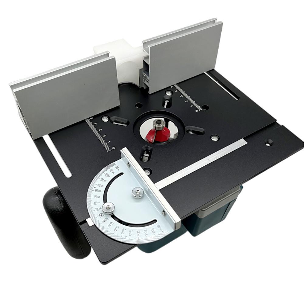 Mesa de Fresadora de Aleación de Aluminio S8 con Respaldo de Baquelita y Regla de Empuje