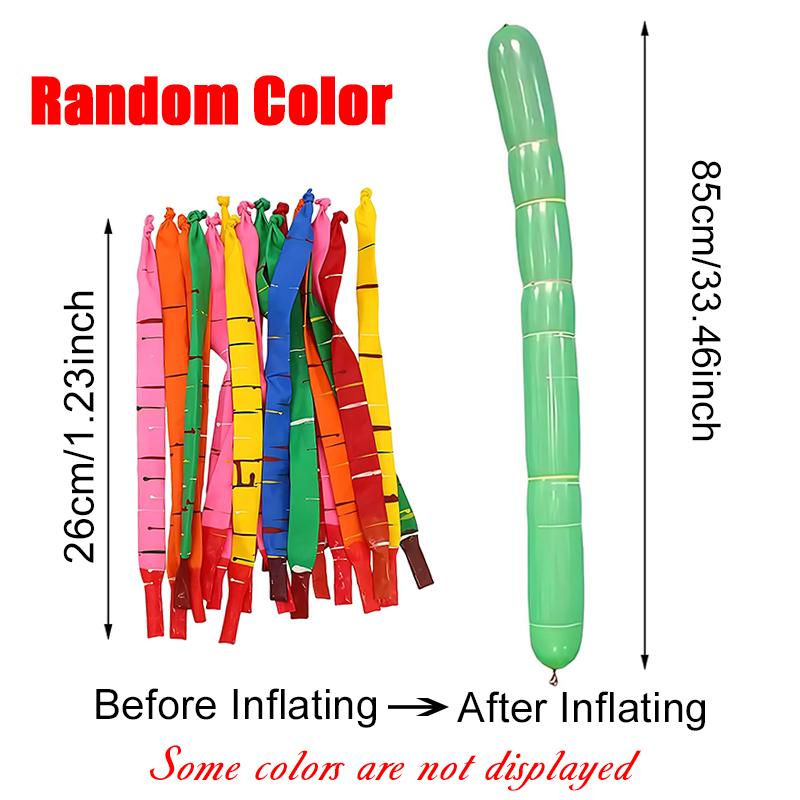 100Pcs Striped Rocket Sound Balloon Multi Color Inflatable Air Balls Globos Children Birthday Party Decor Funny Kids Play Toys