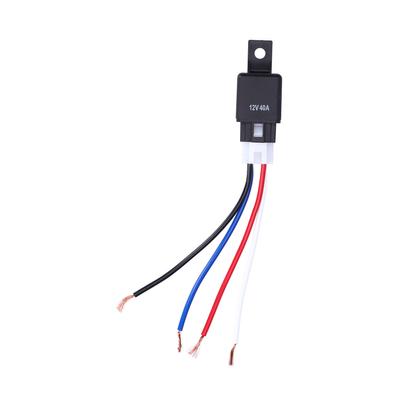 Wasserdichtes Relais 4-Pin Nylon Verzinntes Kupfer mit Kabelbaum Automobil Ausrüstung DC 12V 40A