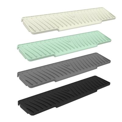 Neue Silikon-Abtropfmatte Anti-Rutsch Wasserhahn-Zubehör Küchenspülbecken-Halter 45cm Verlängertes Spülbecken-Spritzschutz für Badezimmer