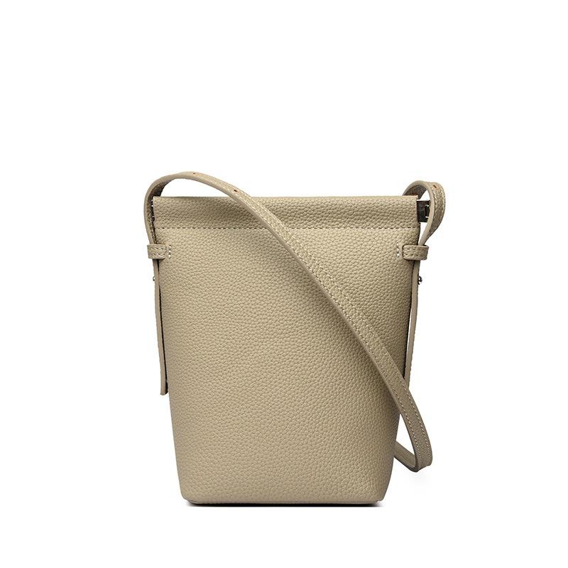 

Fashion women s bag new mobile phone bag lychee pattern bucket bag simple shoulder messenger bag
