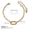 Personalized Natural Stone Pearl Love Hollow Bracelet Versatile Oil Drop Red Pepper Stainless Steel Croissant Bracelet