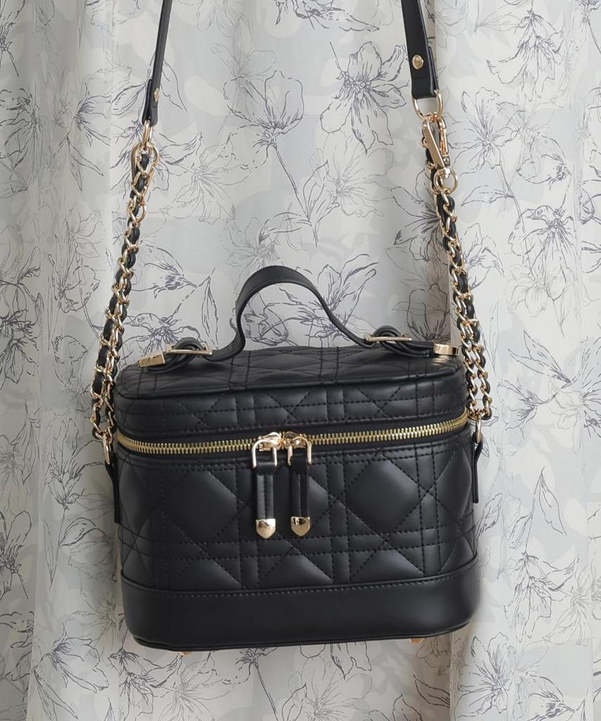 Black Shoulder Shoulder Shoulder Synthetic [Altro Rose] Bag, Vanity, Crossbody, Bag, Mini, Leather, Simple, Women's Shoulder, Cute, Brand, Popular,