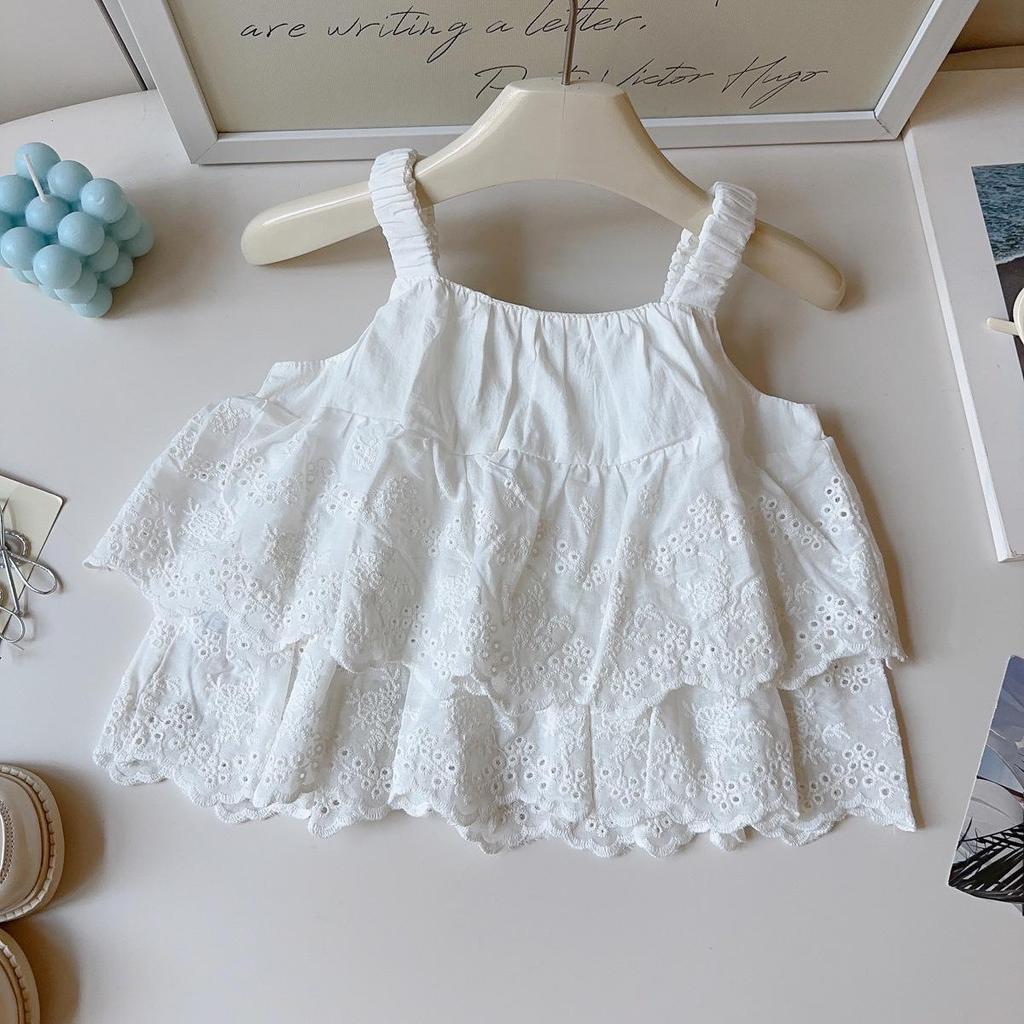Girls' Summer Bowknot Camisole & Flare Pants Set, Two-Piece Cute New Arrival.