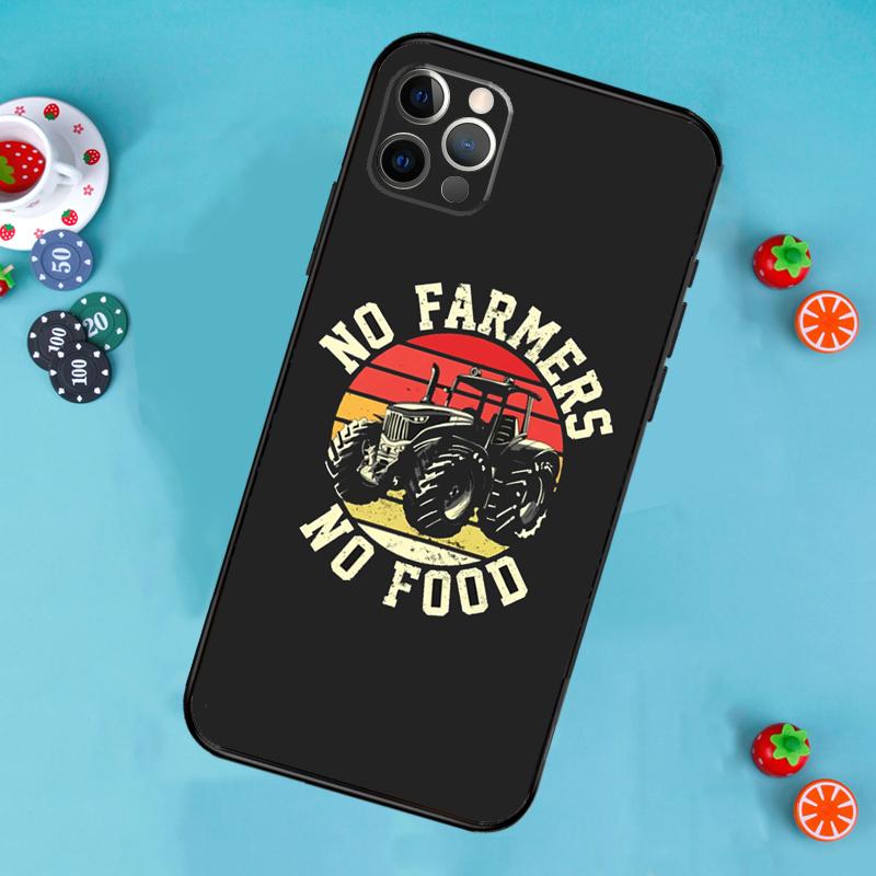 No Farmers No Food Phone Case For iPhone 17 Air 14 16 15 11 12 13 Pro Max 12 13 Mini 15 16 Plus 16e Cover Funda