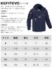 KEFITEVD Winter Mountain Softshell Cold Weather Hooded Jumper with Size 2XL Men's Jacket, Parka, Hiking, Trekking, Pockets, Navy,