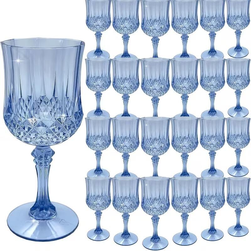 12/24PCS Shatterproof Tall Plastic Champagne Flutes Reusable Wine Glasses for Wedding Party Outdoor Picnic  Drinkware Decoration
