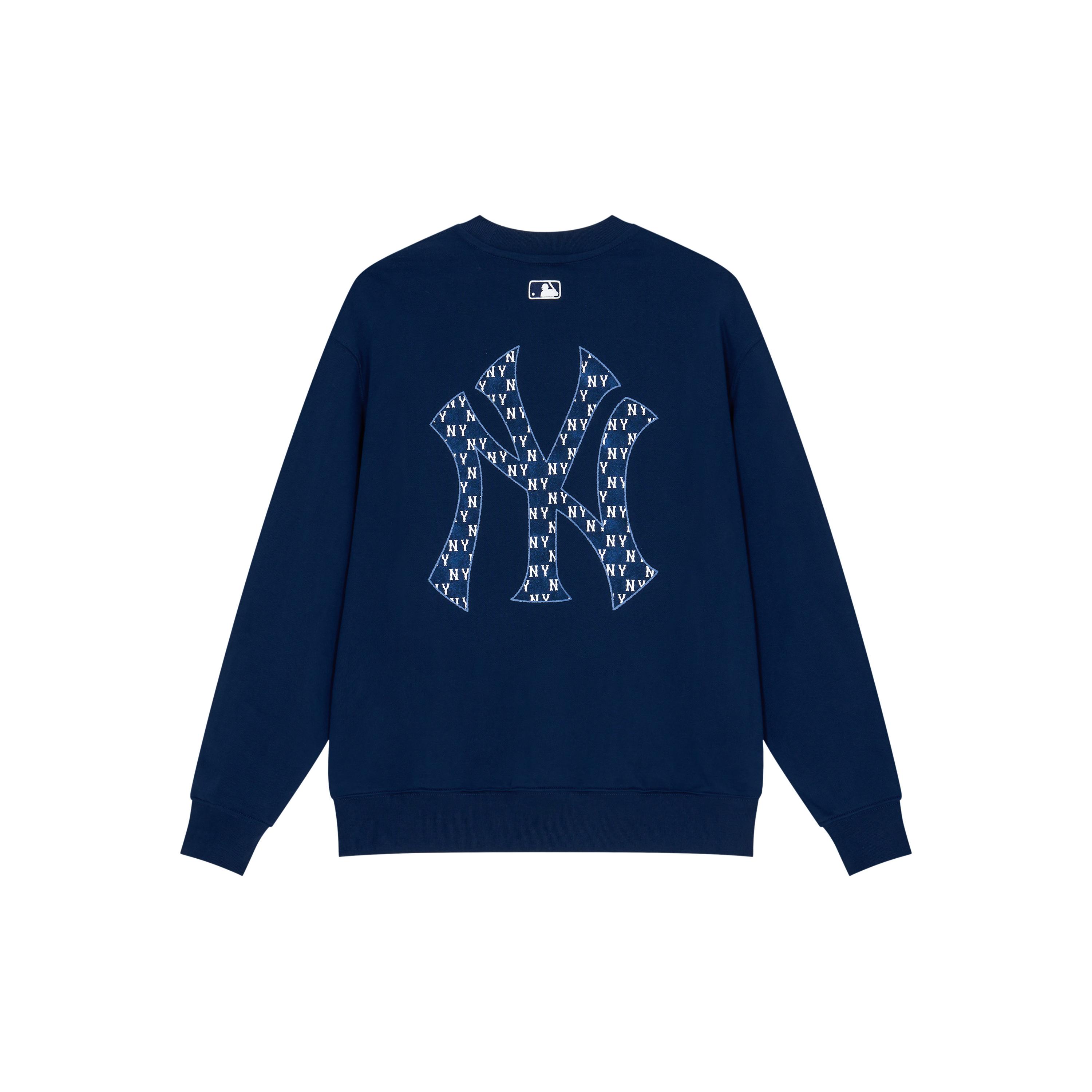 MLB Sweatshirts Unisex Navy Blue Crew Neck Moderate Regular 3AMTM0441-50NYS M