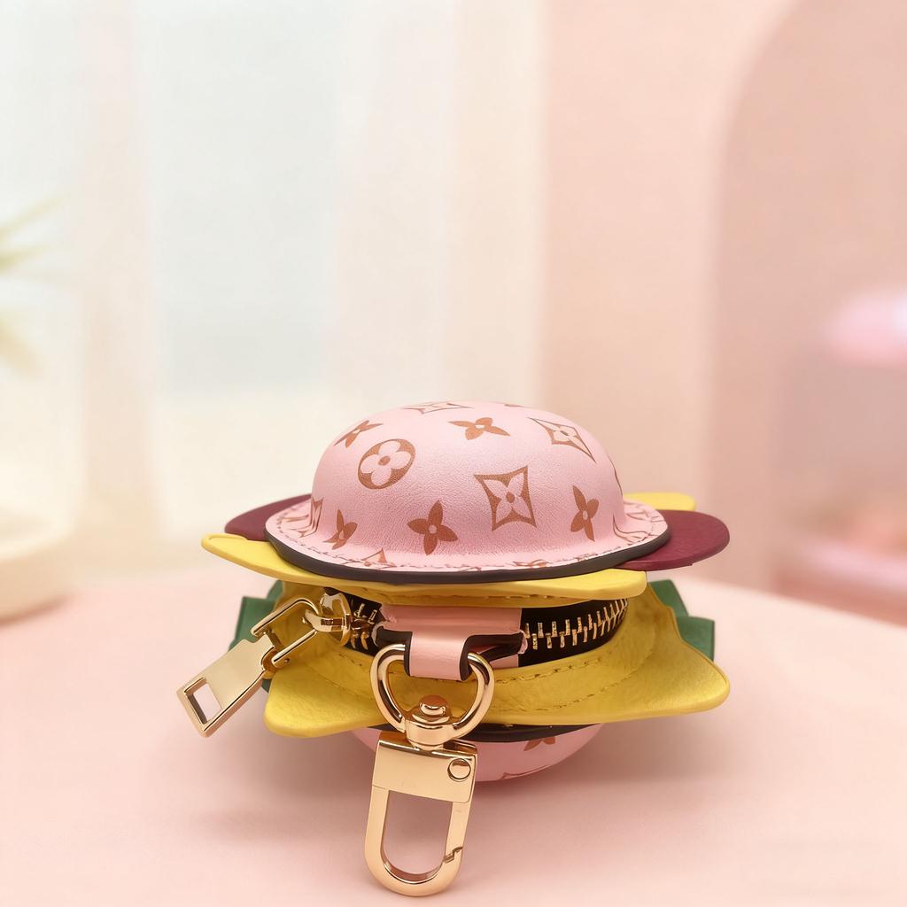 New Mini Hamburger Gift Box Versatile Platinum Key Bag Earphone Bag Box Pendant Jewelry Bag