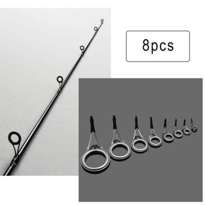 O Ring Stainless Steel Tip Repair Kit Eye Ceramic Ring Fishing Rod Guide Tackle Box Accessories