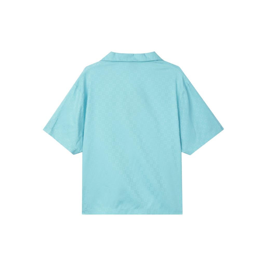 Jordan Solid Color Loose-Fit Casual Single-Breasted Short Sleeve Shirt Men Tops Blue DX9682-464
