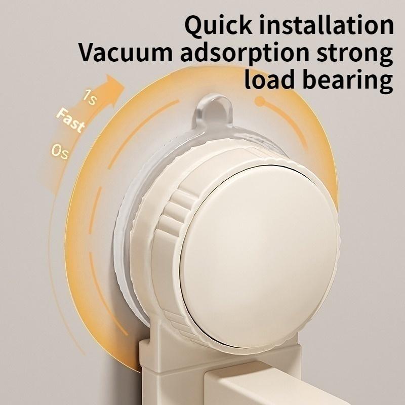 No Need To Drill Suction Rotating Towel Rack No Punching Toilet Towel Pole Folding Wall Hanging Bathroom Corner Storage Artifact