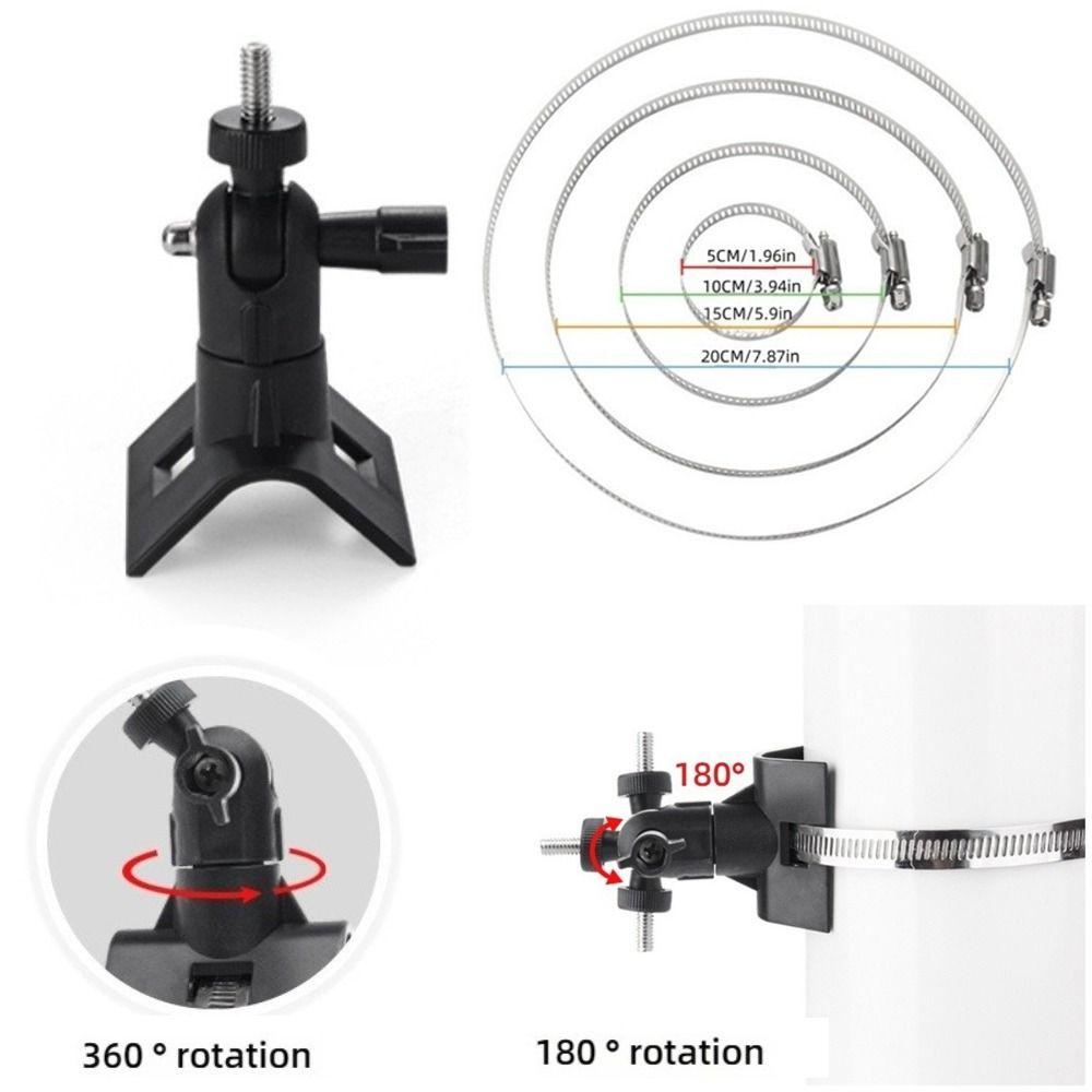 Metal Clamp Camera Pole Mount Bracket Plastic Pipe Mount Bracket for Arlo/Wyze/Eufy Cam Wall Pipe