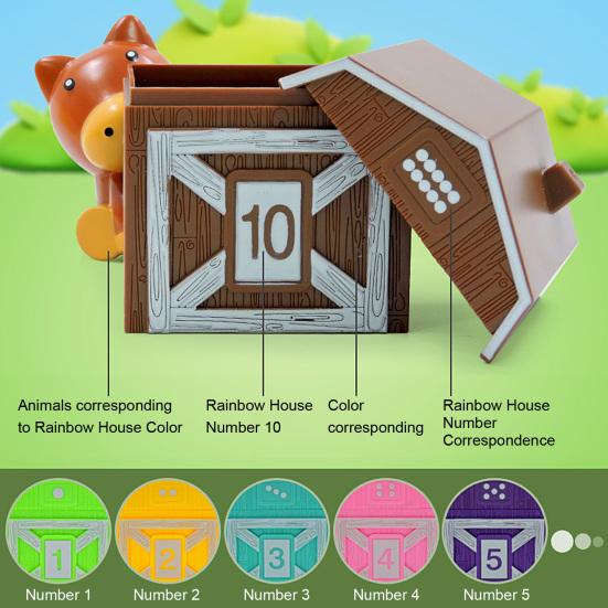 5/10Pcs Farm Animal Toy Number Learning Counting Matching Sorting Fine Motor Game