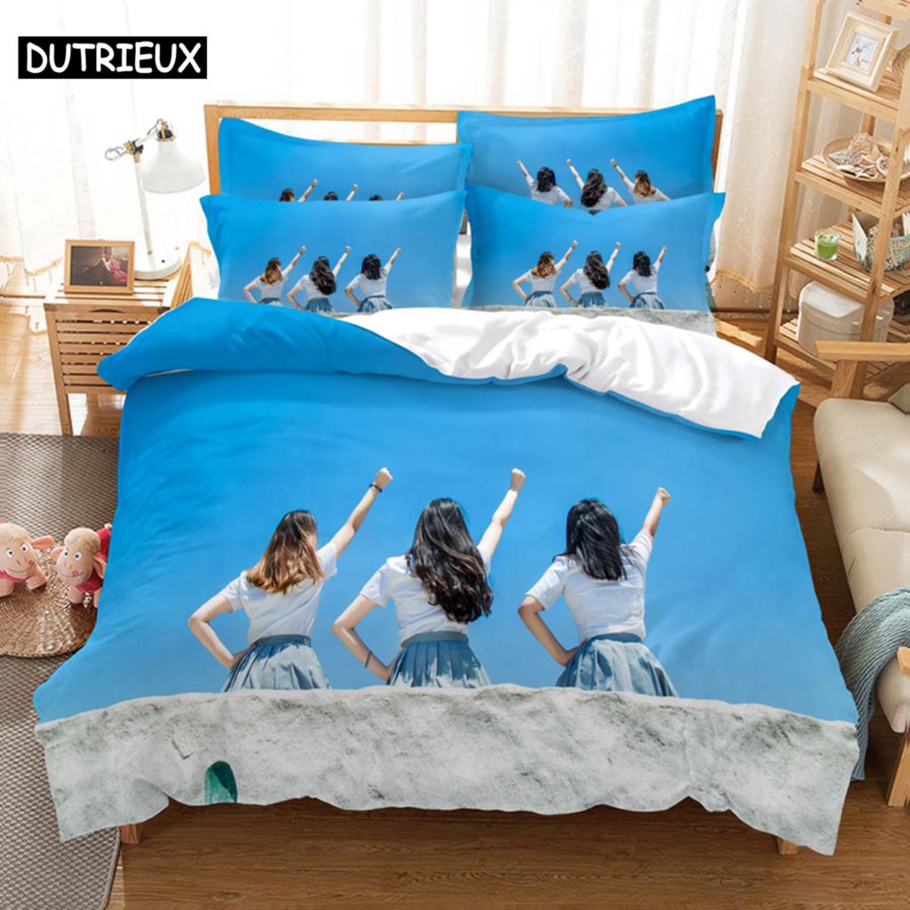 Komplettes Bettbezug-Set mit Kissenbezug - King, Doppel, Queen, Twin, Einzel, Full Größen für Kinder und Erwachsene, 3D Landschaftsdesign