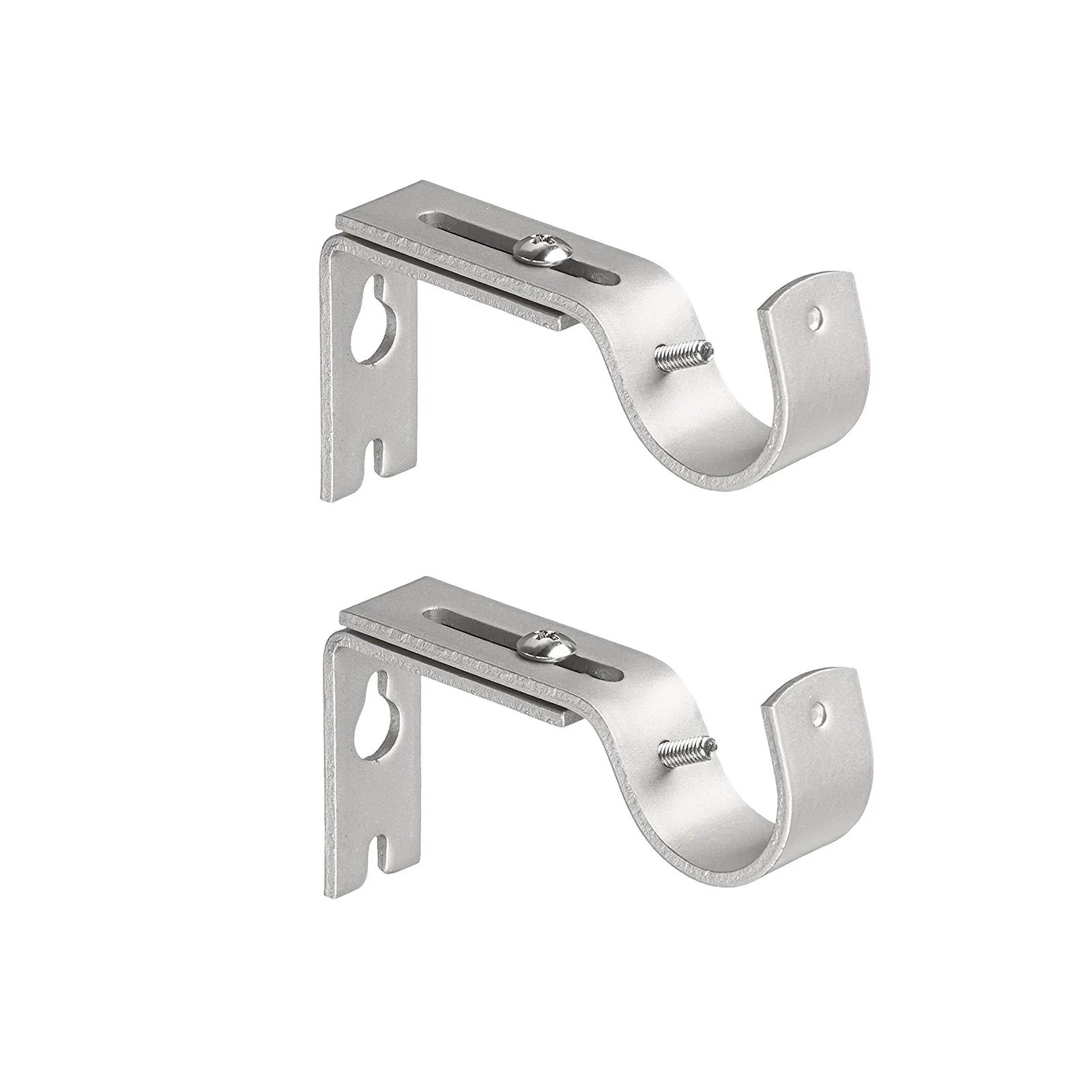 

Кронштейн для карниза для штор, переносные кронштейны для карниза для штор, карниз, простой в установке, регулируемый декоративный держатель для карниза для штор 8.8cm-11.5cm серебряный