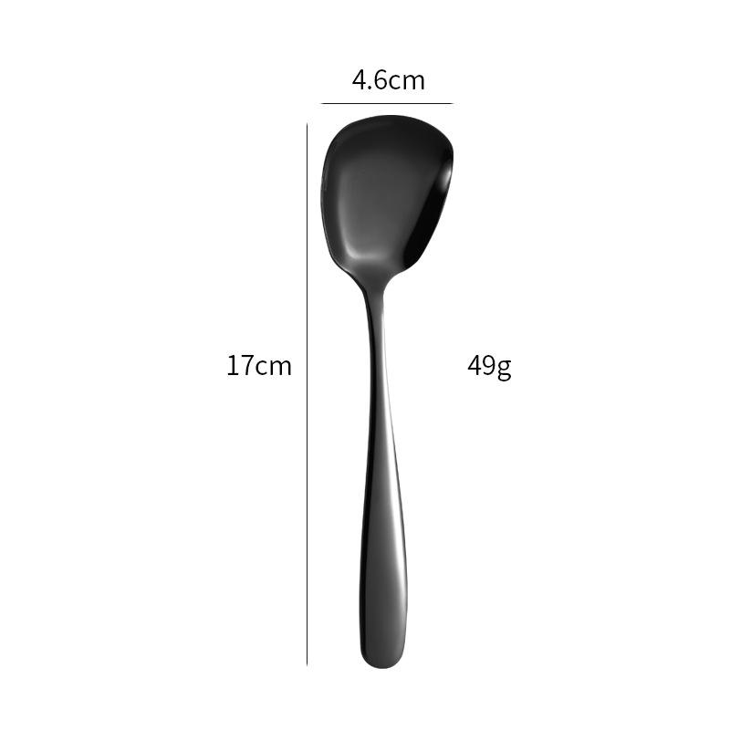 1Pcs 304 Stainless Steel Rice Serving Spoon Gold Square Spoon Ladle Dessert Ice Cream Table Spoon for Party Restaurant Kitchen Dinnerware