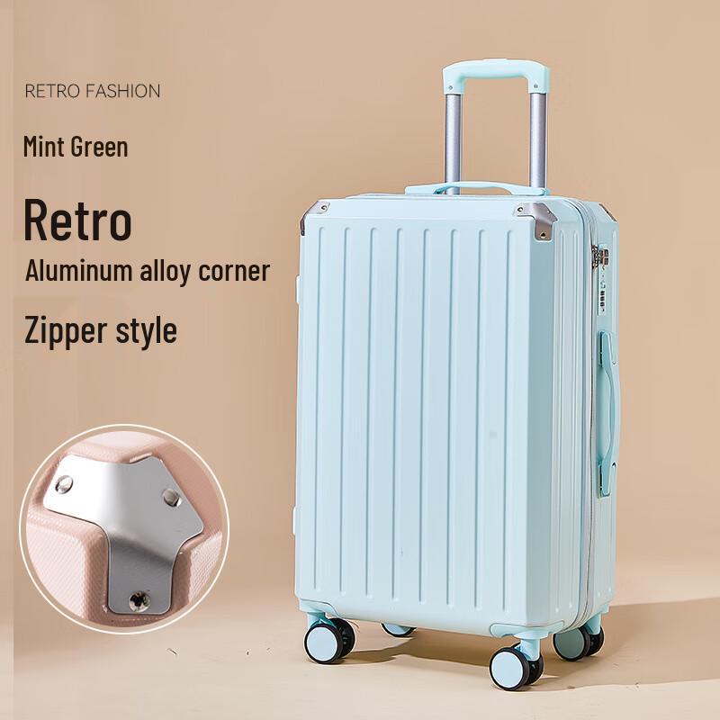 Ruyishi Candy Color Zipper Suitcase with Adjustable Handle 22 inch