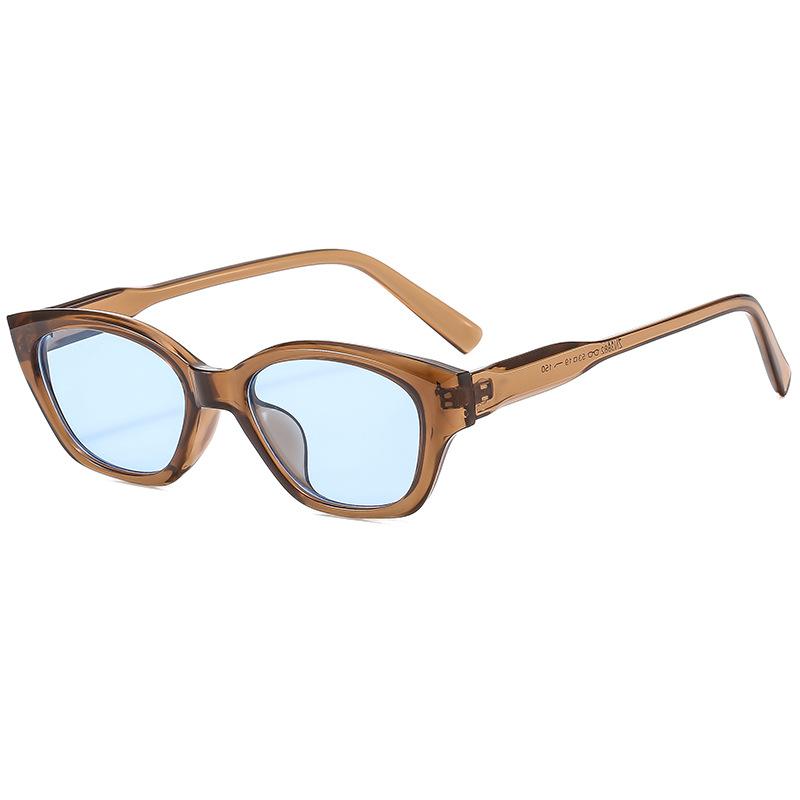 1Pc New Trendy Cool Cat-Eye Black Frame Sunglasses, Unisex, Uv Protection, Stylish for Street Photography, Vacation