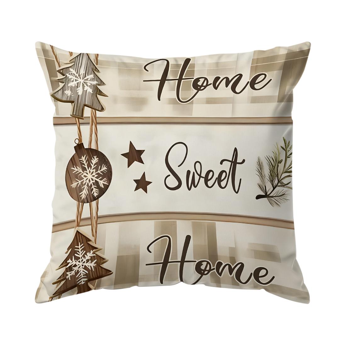 

Retro Christmas Tree Cushions Pillowcase Polyester Cushion Cover Throw Pillow Sofa Decoration Pillowcover Home Decor 450*450mm