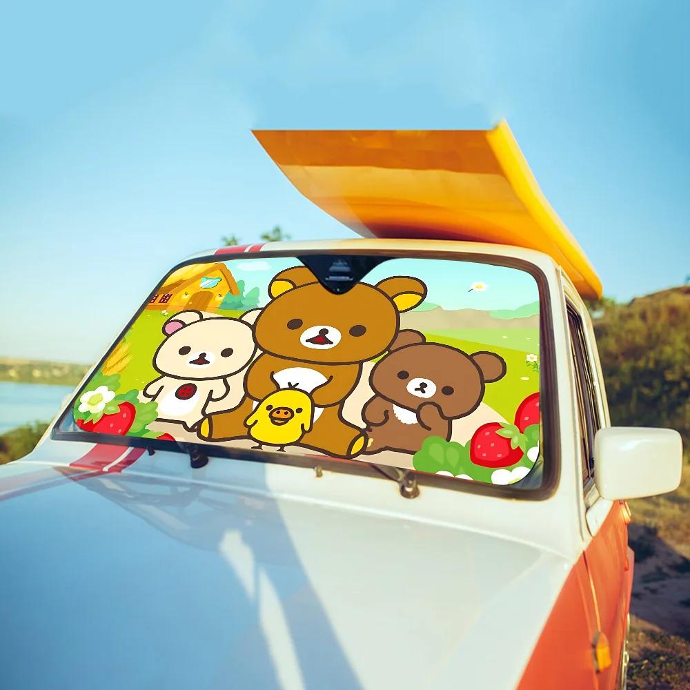 Rilakkuma Car Sunshade - Cute Windshield Sun Protection