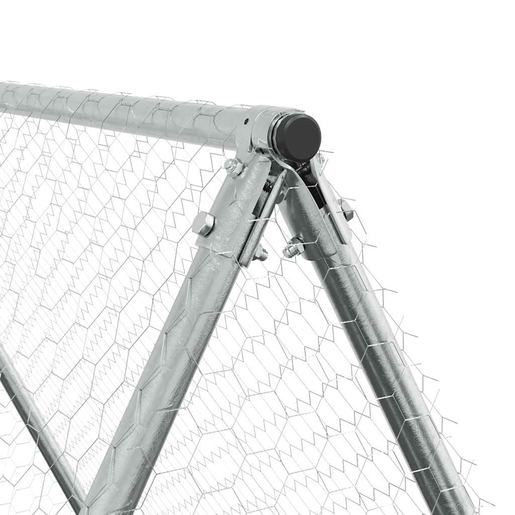 Chicken Coop Silver 200 x 100 x 190 cm Galvanized Steel