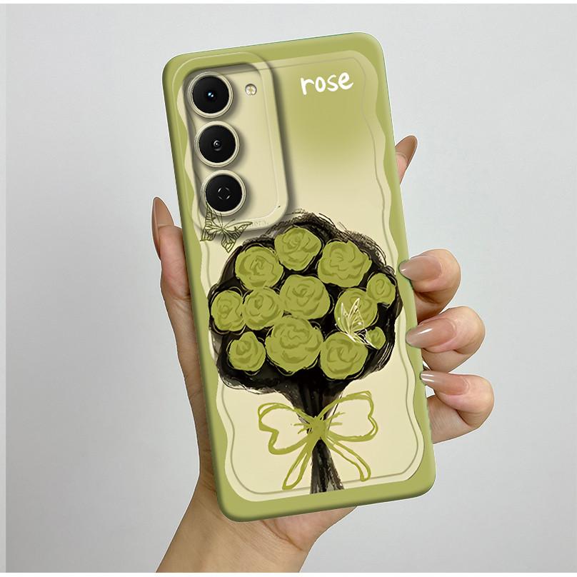 Casing For Tecno Spark 40 Pro 40Pro+ Plus 4G Aesthetic Flowers Phone Case Slim Liquid Silicone Anti Drop Protection Soft Cover