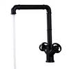 Industrial-Style Simple Creative Brushed Brass Kitchen Faucet Vintage Dual-Handle Single-Hole Deck Mounted Design