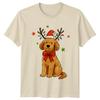 Christmas Dog Reindeer Antlers Holidays Unisexs Unisexs Graphic Tee Shirt