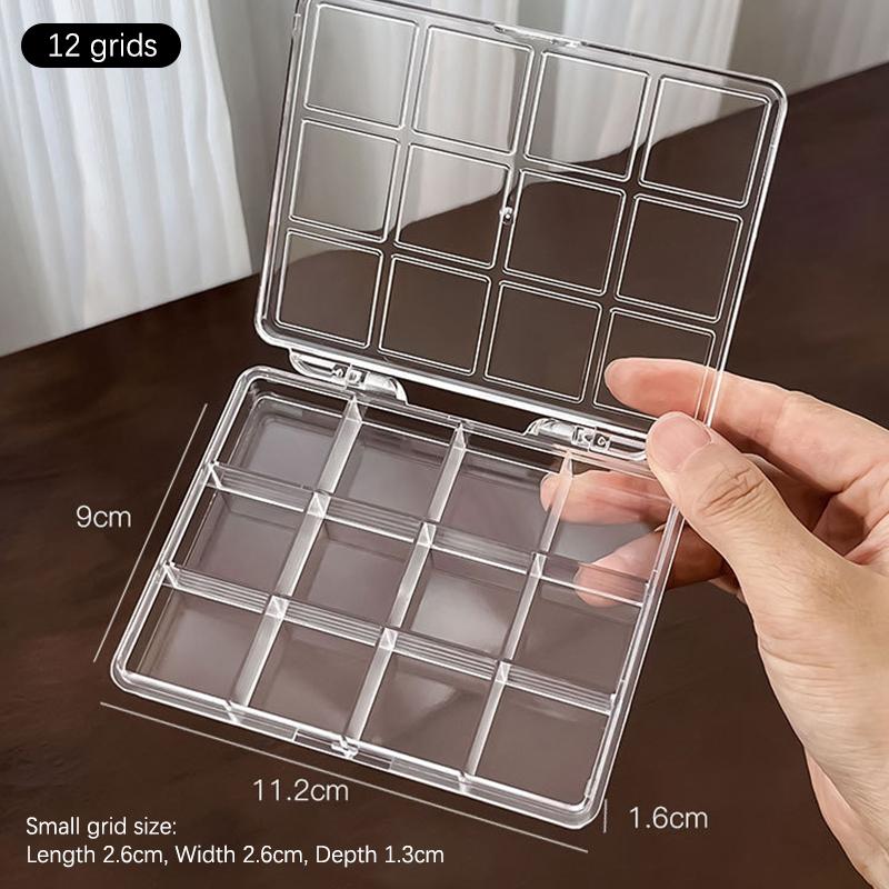 

12/21/24 Ячеек Органайзер для Нейл-Арта Коробка для Хранения Глиттера Страз Самоцветов Коробка Контейнер для DIY Ювелирных Изделий Бусин Вышивки 12 grids