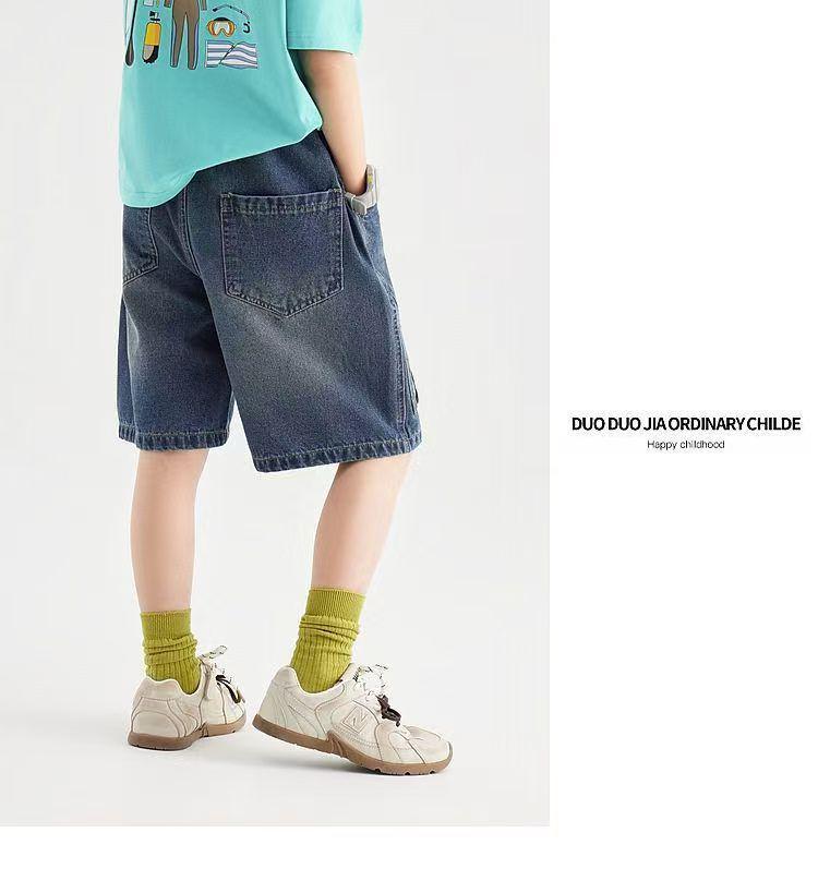 Boys' 2026 Summer Jeans: New Trendy Medium & Large Children's Capris Shorts