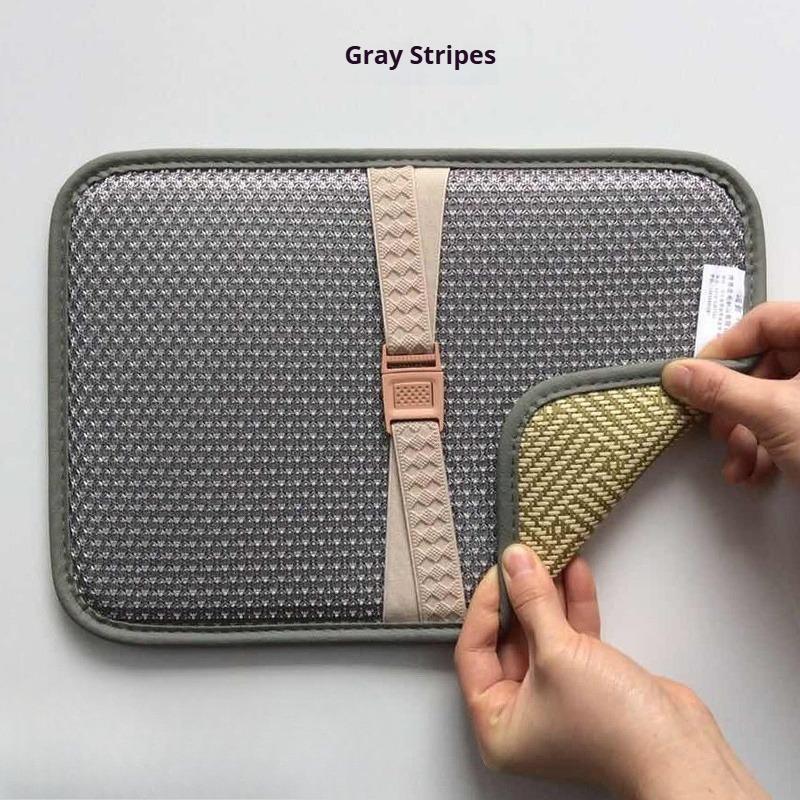 

Chair Pad Summer Cool Ice Silk Seat Cushion Breathable Rattan Mat for Dormitory Classroom ChairsDouble Sided Seat Pad with Straps 35x24cm 35x24cm