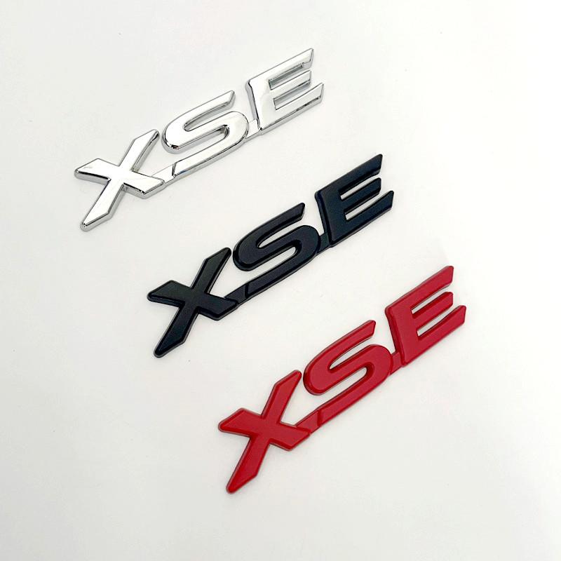 3D Metal SE XSE Logo Rear Trunk Emblem Badge Decals Sticker For Toyota Camry Sienna Highlander Corolla Car Styling Accessories