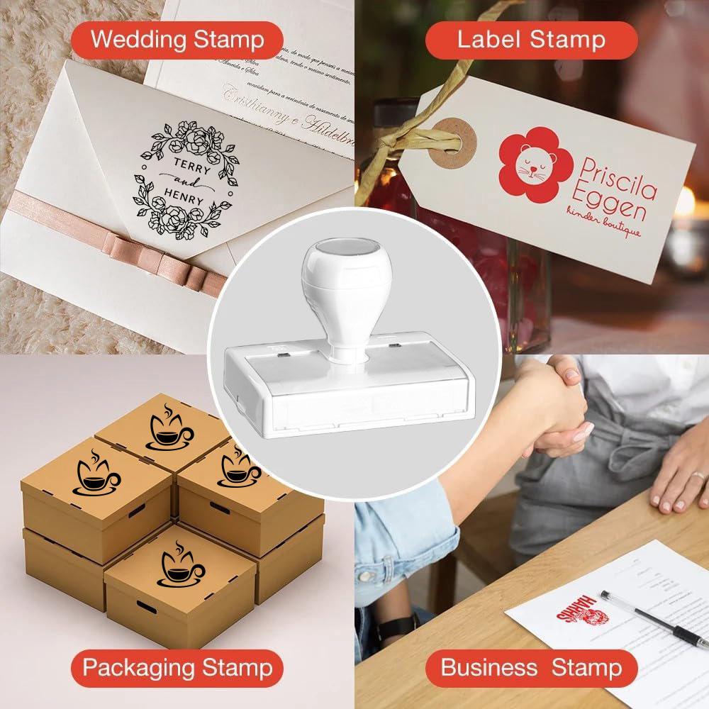 Custom Self Inking Return Stamp Address Personalized Signature Easy Stamping Seal Customized Your Design LOGO Rubber Stamps DIY