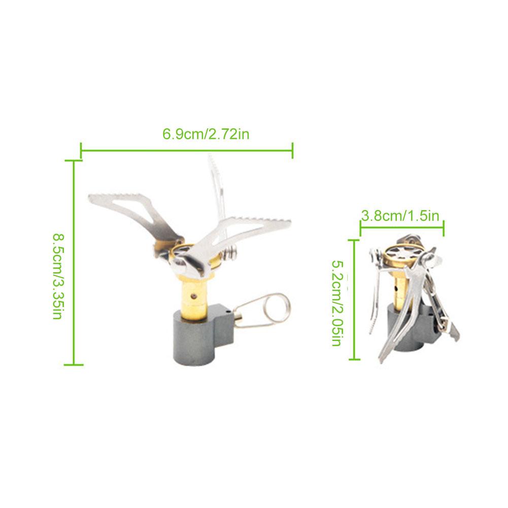 Folding Camping Stove Head Lightweight Outdoor Gas Burner Head Heat-Resistant and Waterproof Cooking Burner Accessories